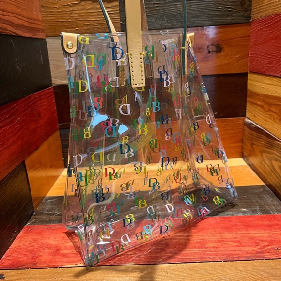 Dooney & Bourke Signature DB Small Clear Lunch Mini Tote Handbag - Picture 1 of 3